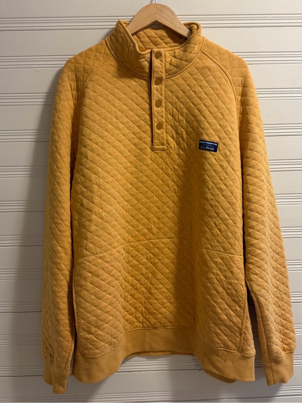 L.L.Bean Quilted Snap Neck Pullover – Men’s XXL Regular